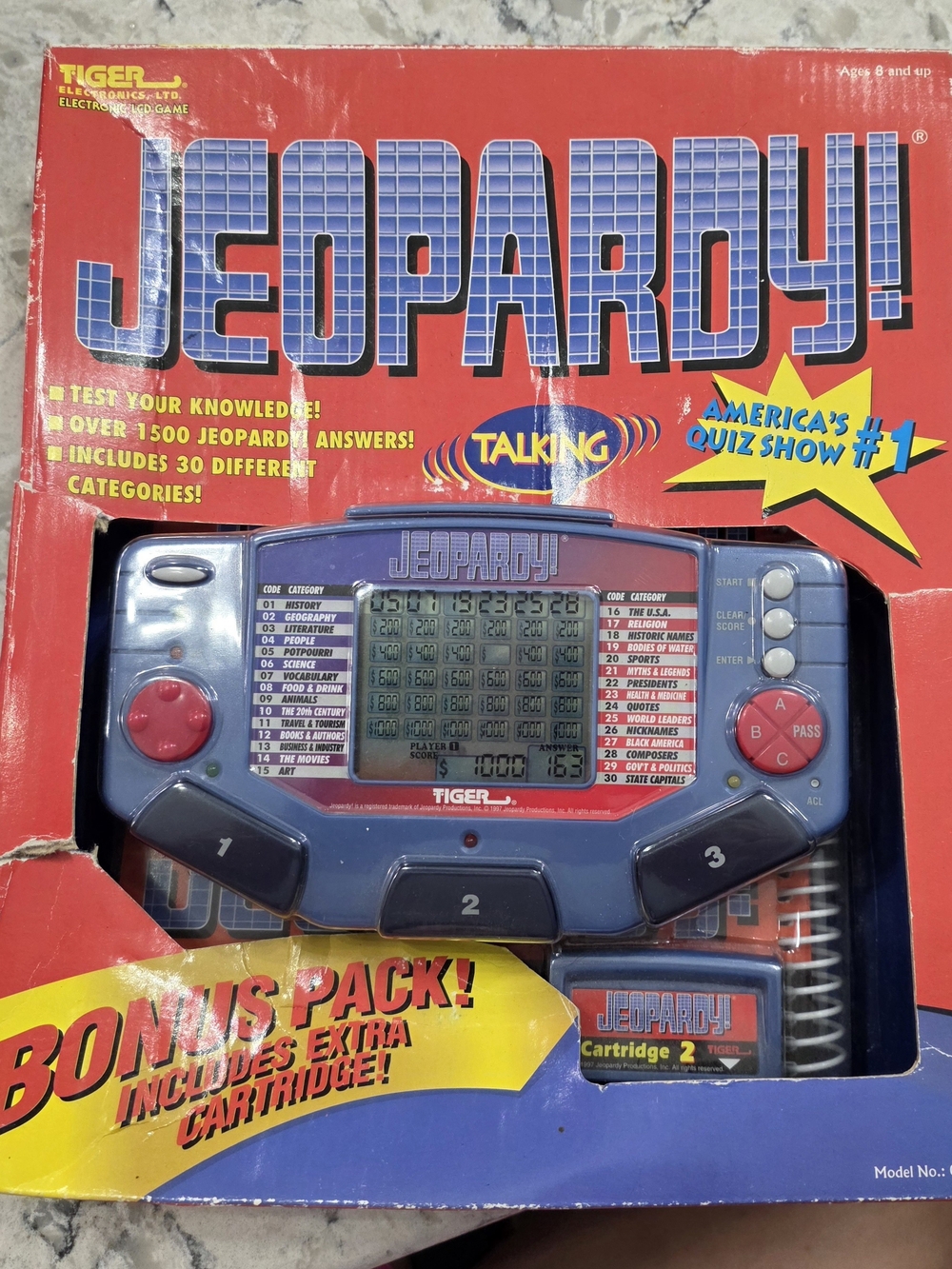 Jeopardy! Talking Handheld Game Console - Blue by Tiger